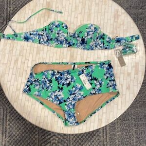 J Crew 2 piece swimsuit size M